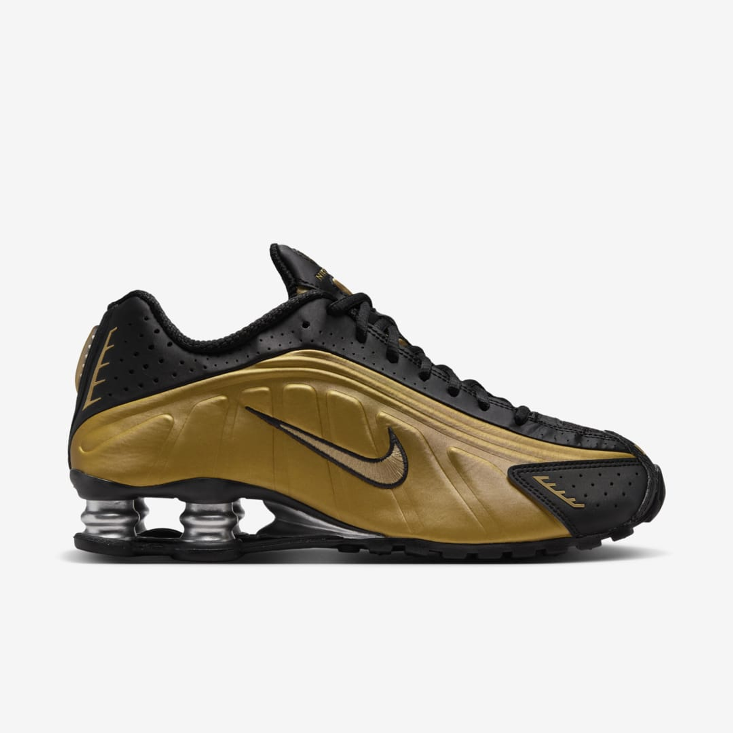 Nike Shox R4 Black Metallic Gold (Women's) 3