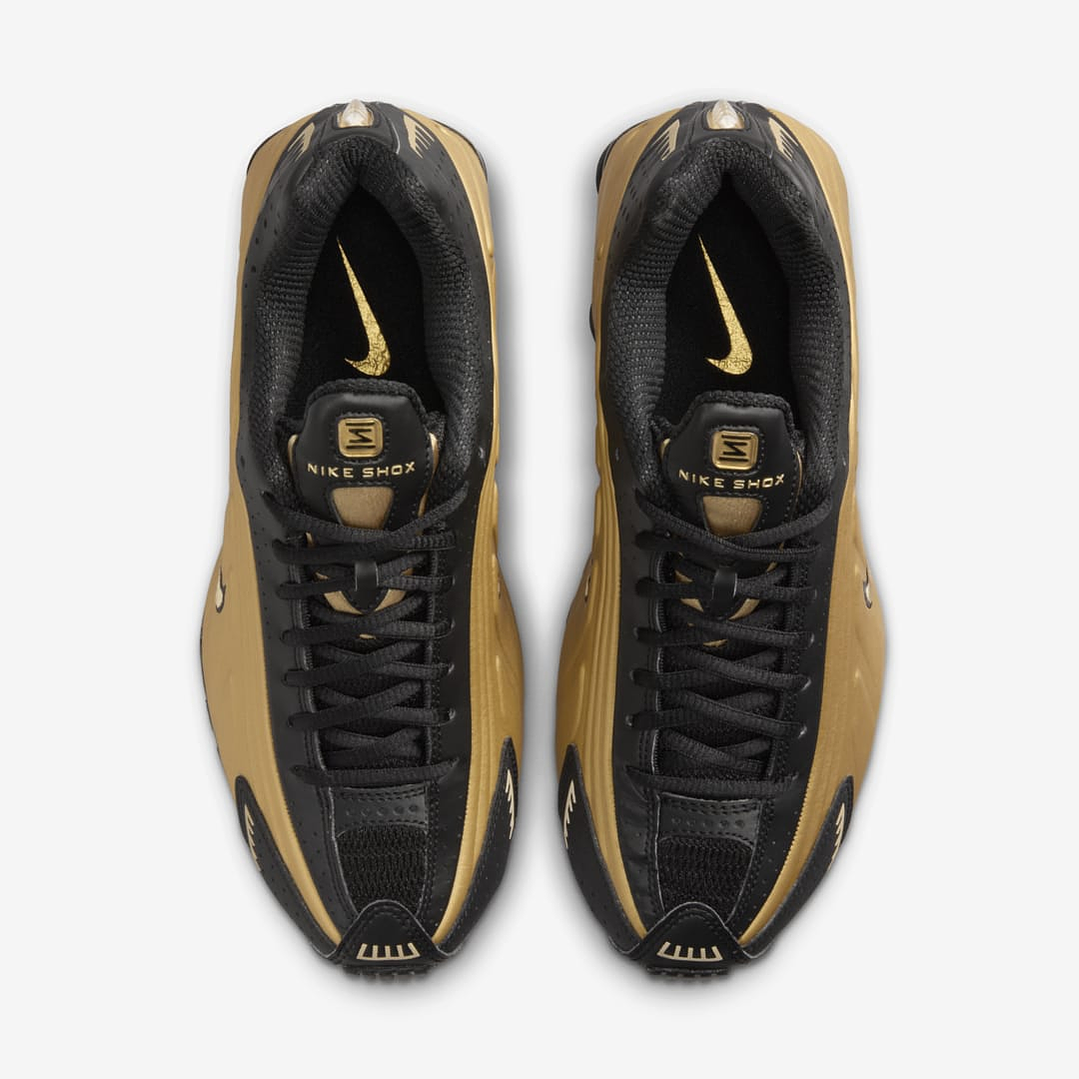 Nike Shox R4 Black Metallic Gold (Women's) 4