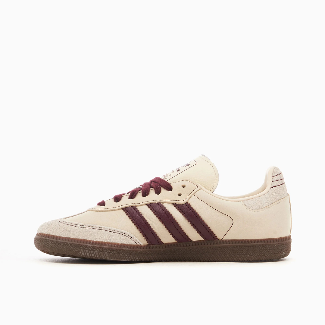 adidas Samba OG Wonder White Maroon (Women's) 1