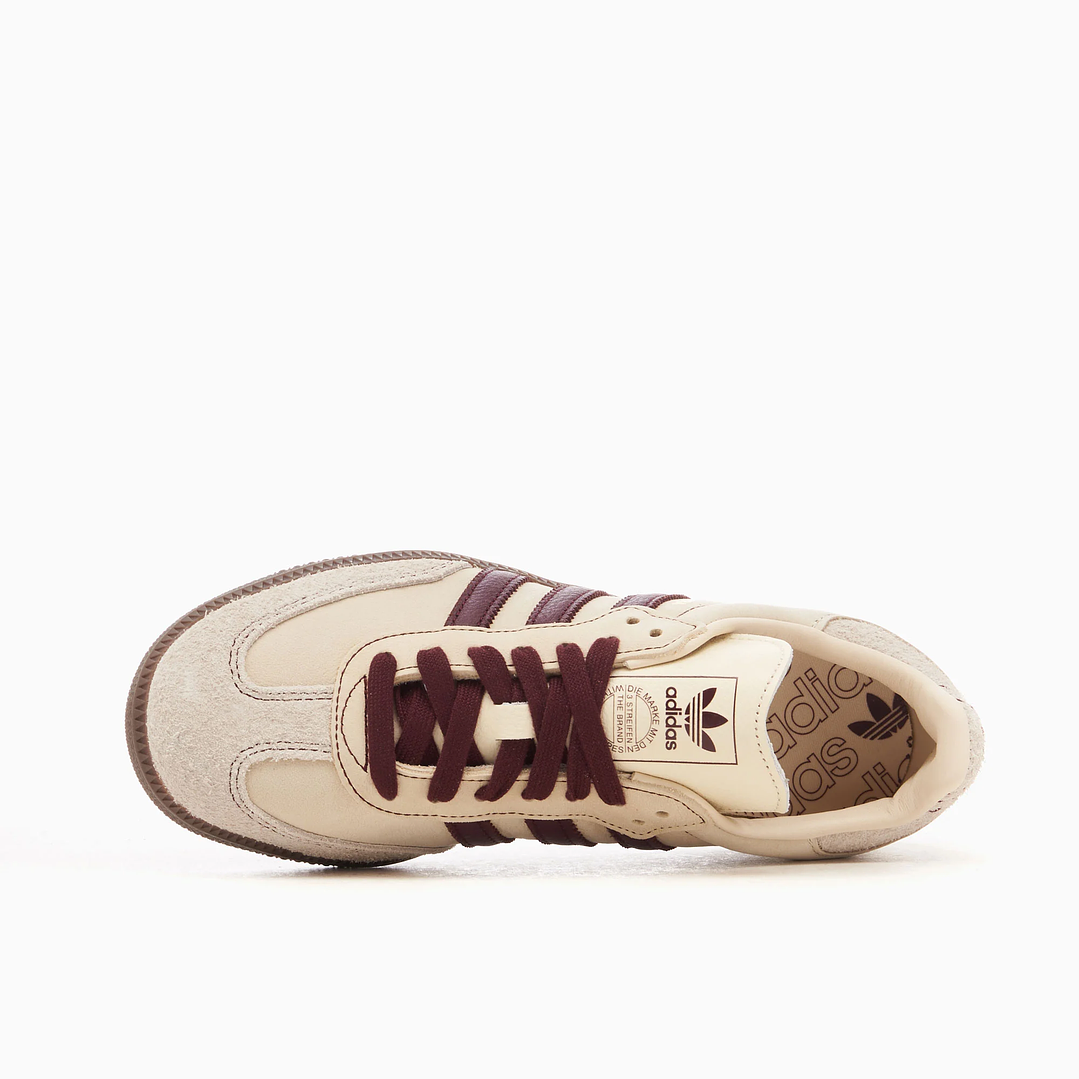 adidas Samba OG Wonder White Maroon (Women's) 4