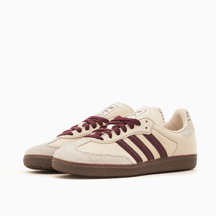 adidas Samba OG Wonder White Maroon (Women's) 2