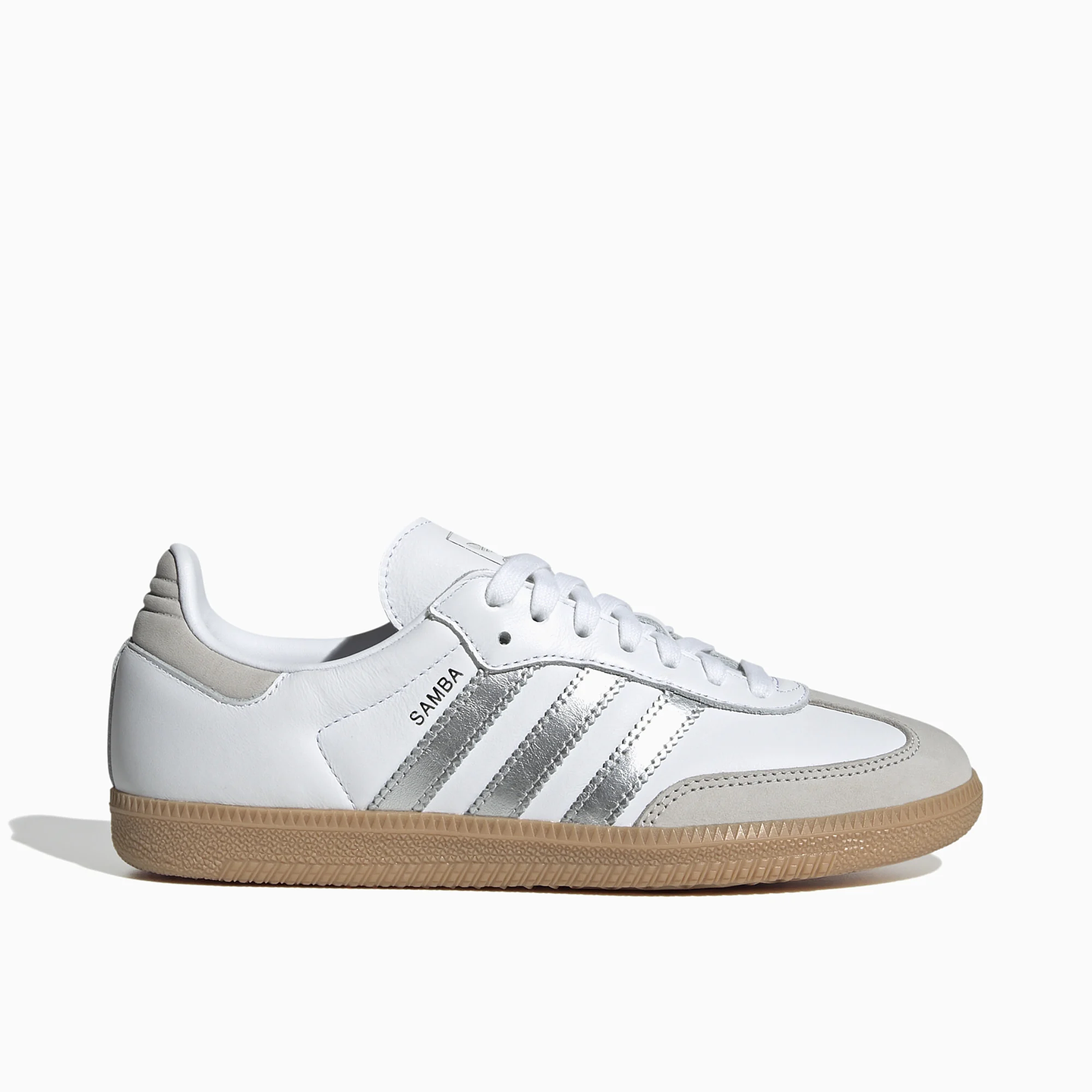 adidas Samba OG White Silver Metallic Grey (Women's) 3