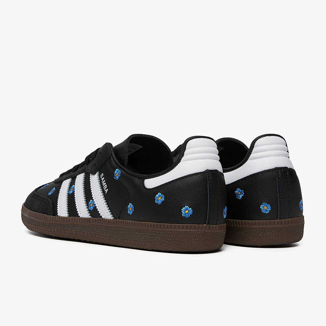 adidas Samba Light Blue Floral Core Black (Women's) 2
