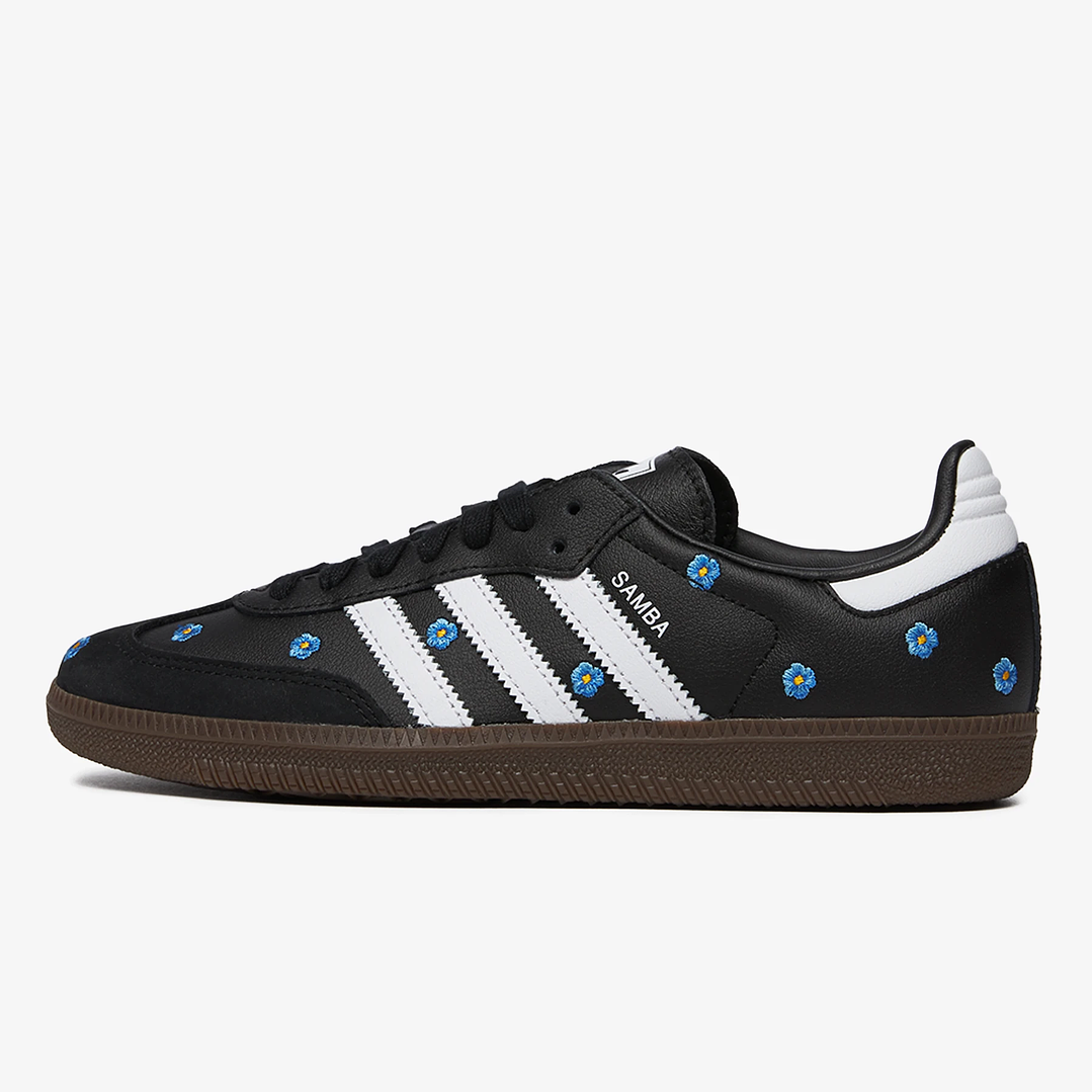 adidas Samba Light Blue Floral Core Black (Women's) 1
