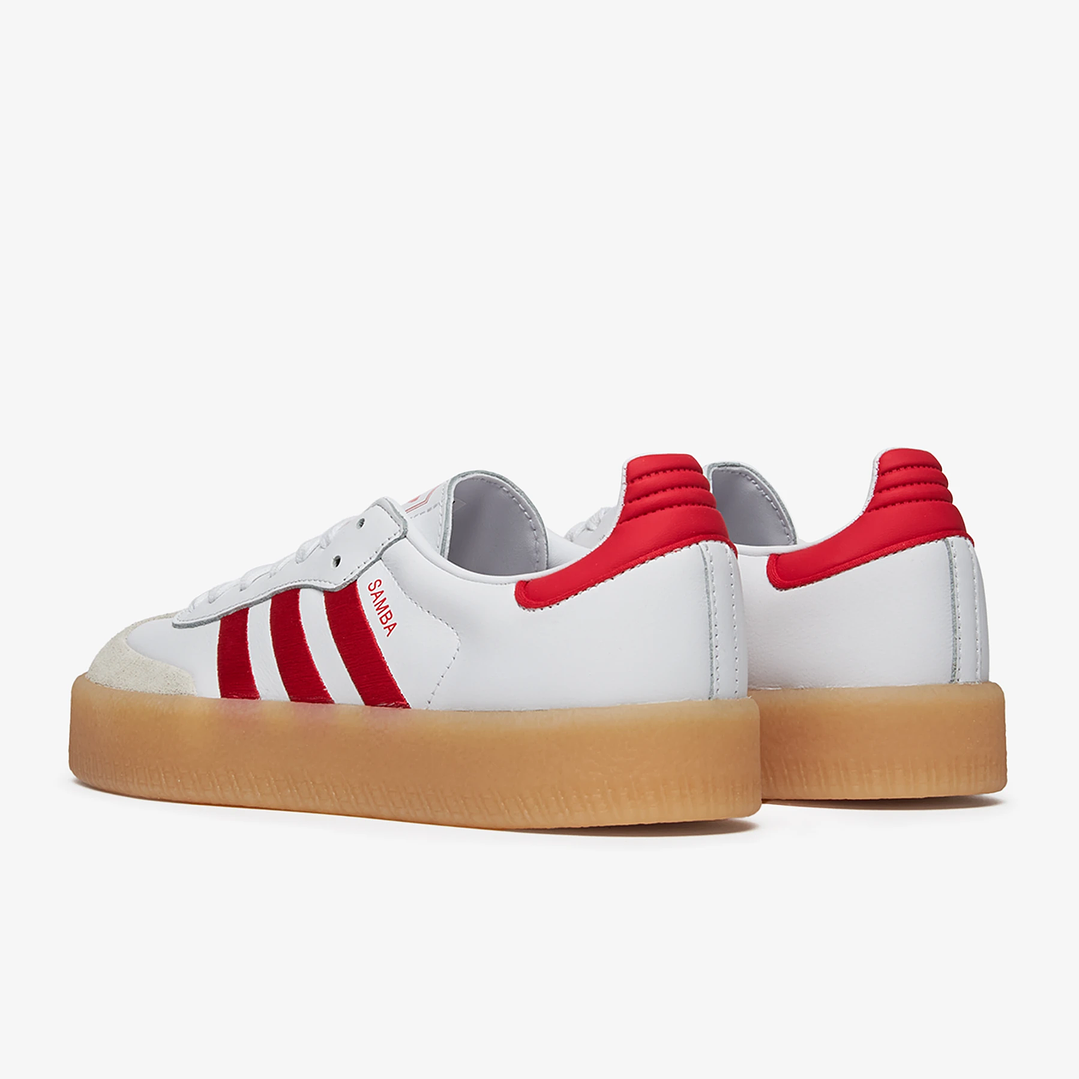 adidas Sambae White Better Scarlet Gum (Women's) 3