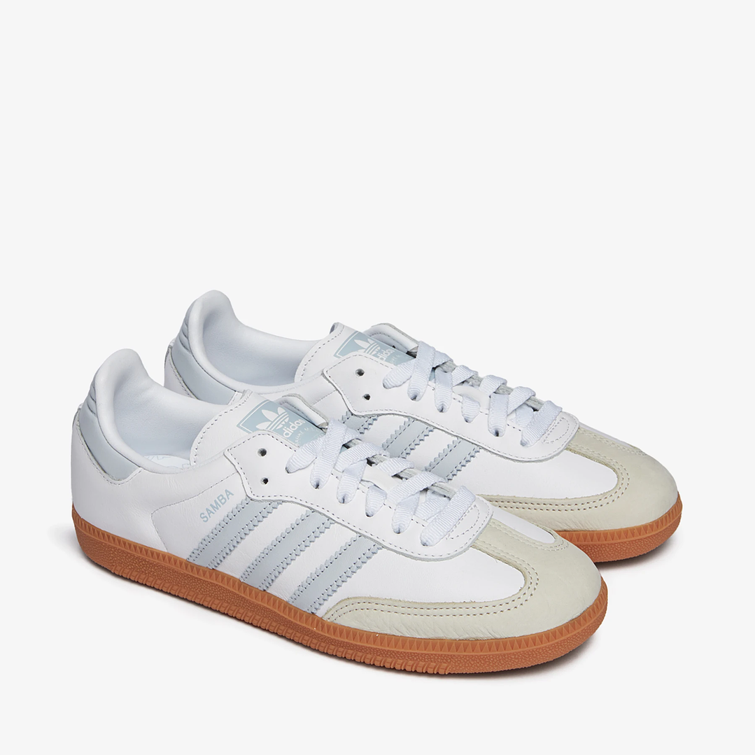 adidas Samba OG White Halo Blue Gum (Women's) 2