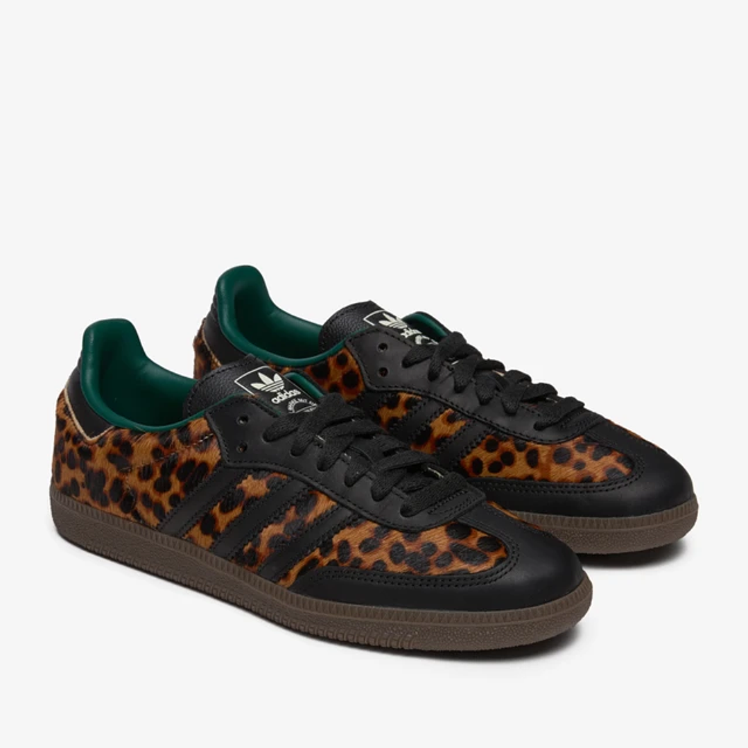 adidas Samba OG Black Green Leopard (Women's) 2
