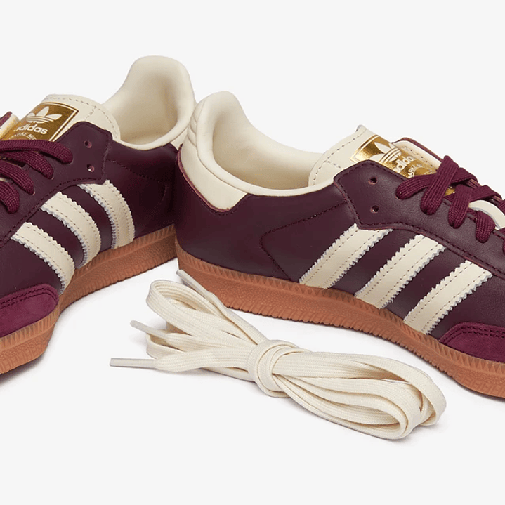 adidas Samba OG Maroon Gold Metallic (Women's) 5