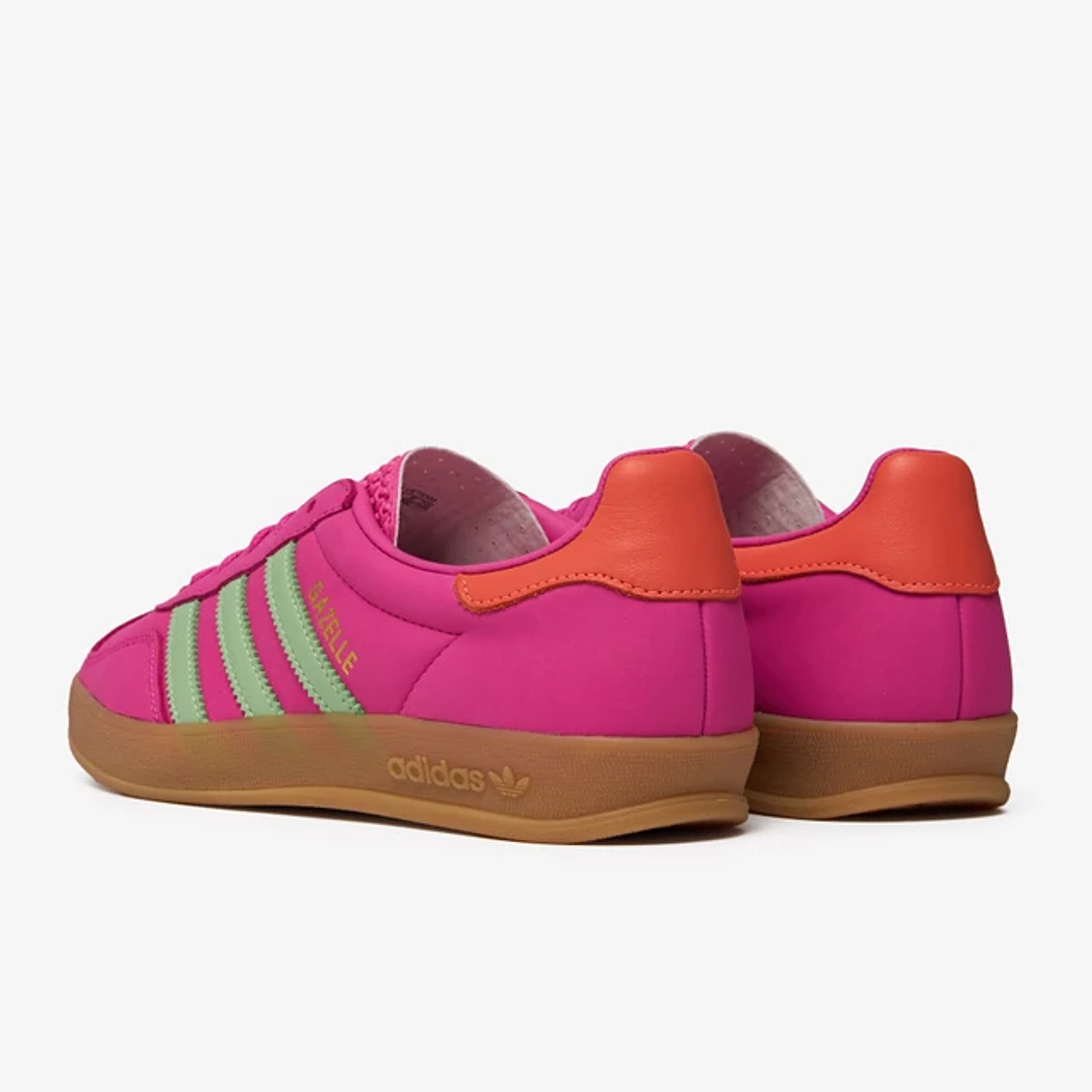 adidas Gazelle Indoor Semi Lucid Fuchsia Semi Green Spark Coral (Women's) 4