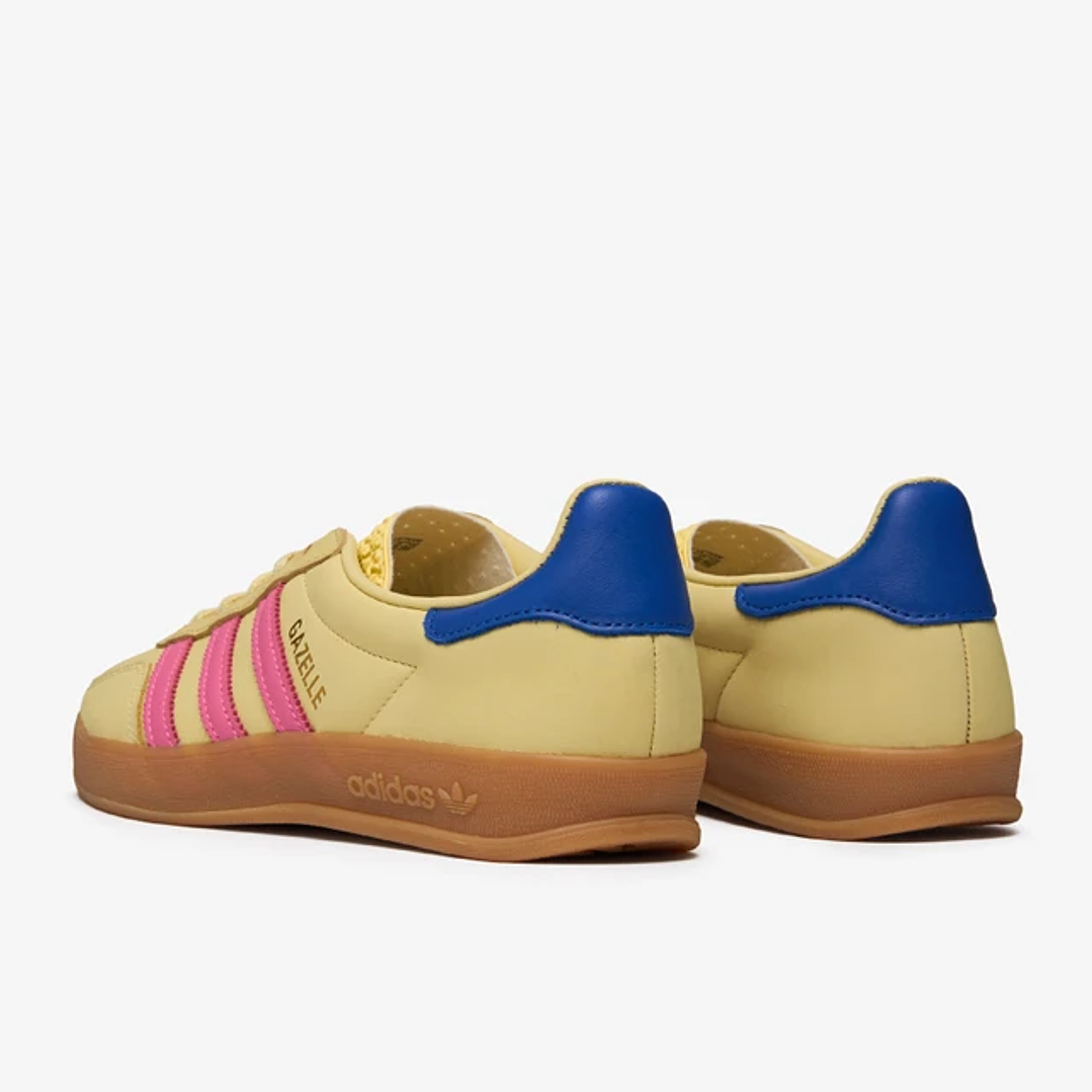 adidas Gazelle Indoor Powder Yellow Lucid Pink Royal (Women's) 4