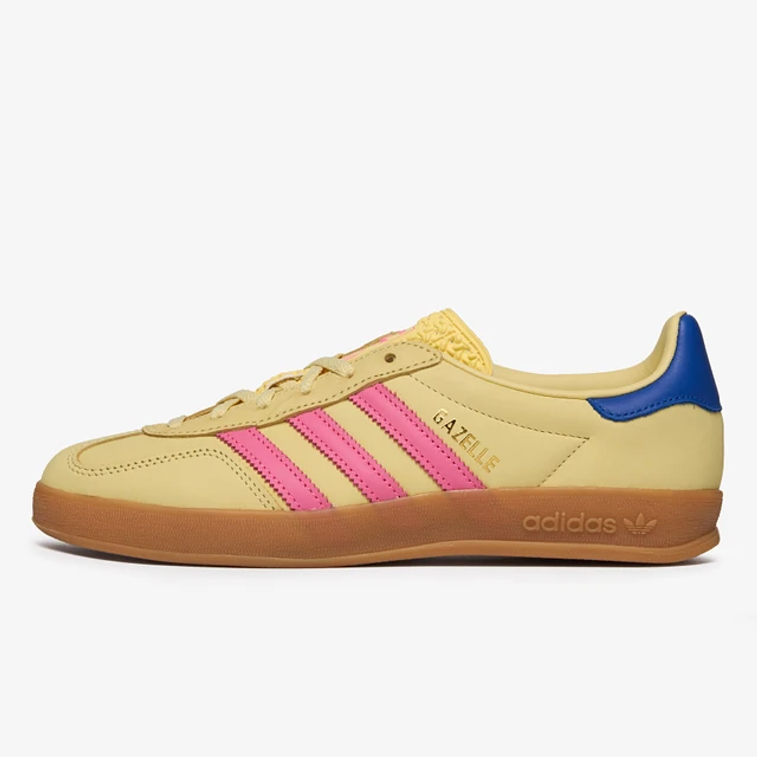 adidas Gazelle Indoor Powder Yellow Lucid Pink Royal (Women's) 1