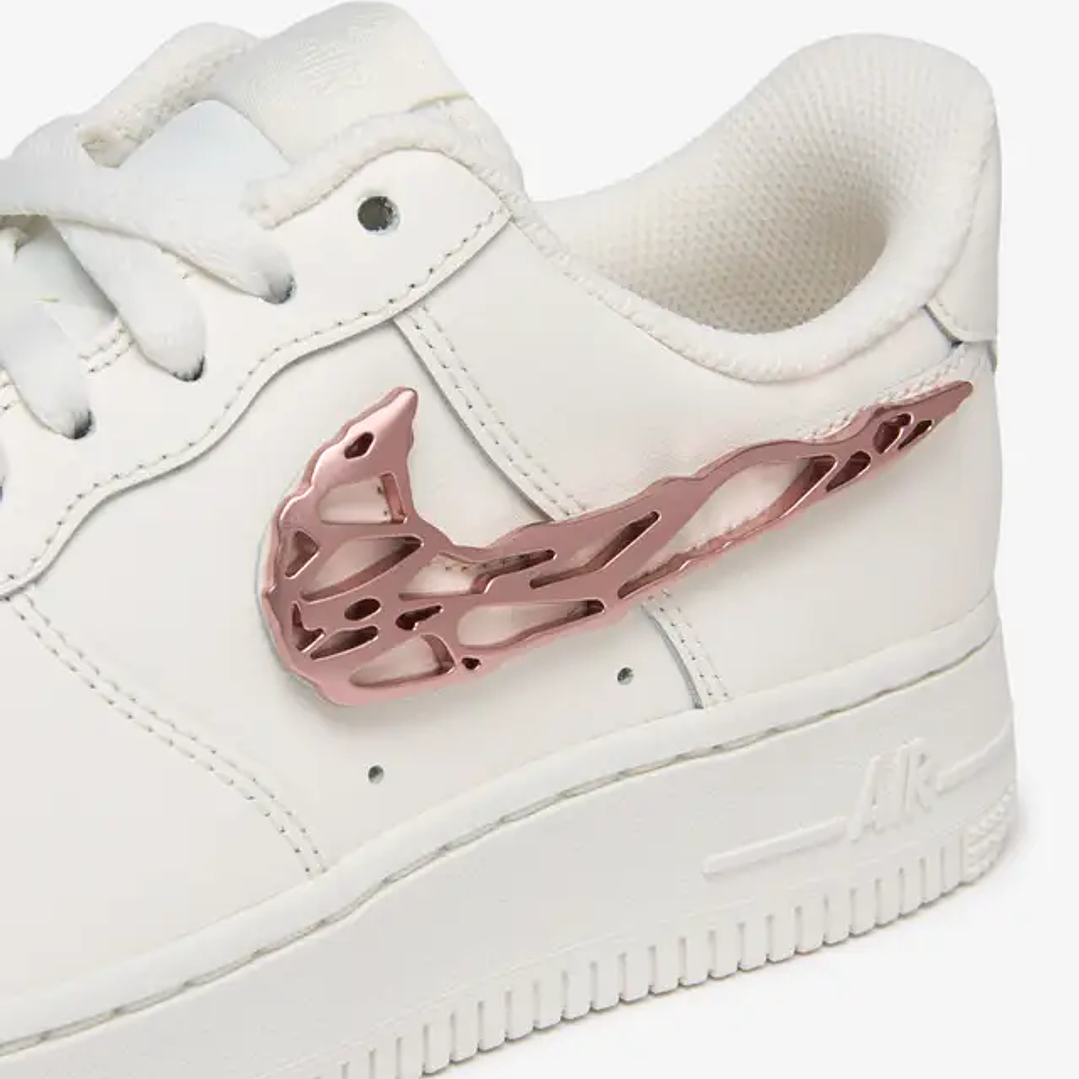 Nike Air Force 1 Low Liquid Metal Swoosh Metallic Rose Gold (Women's) 3