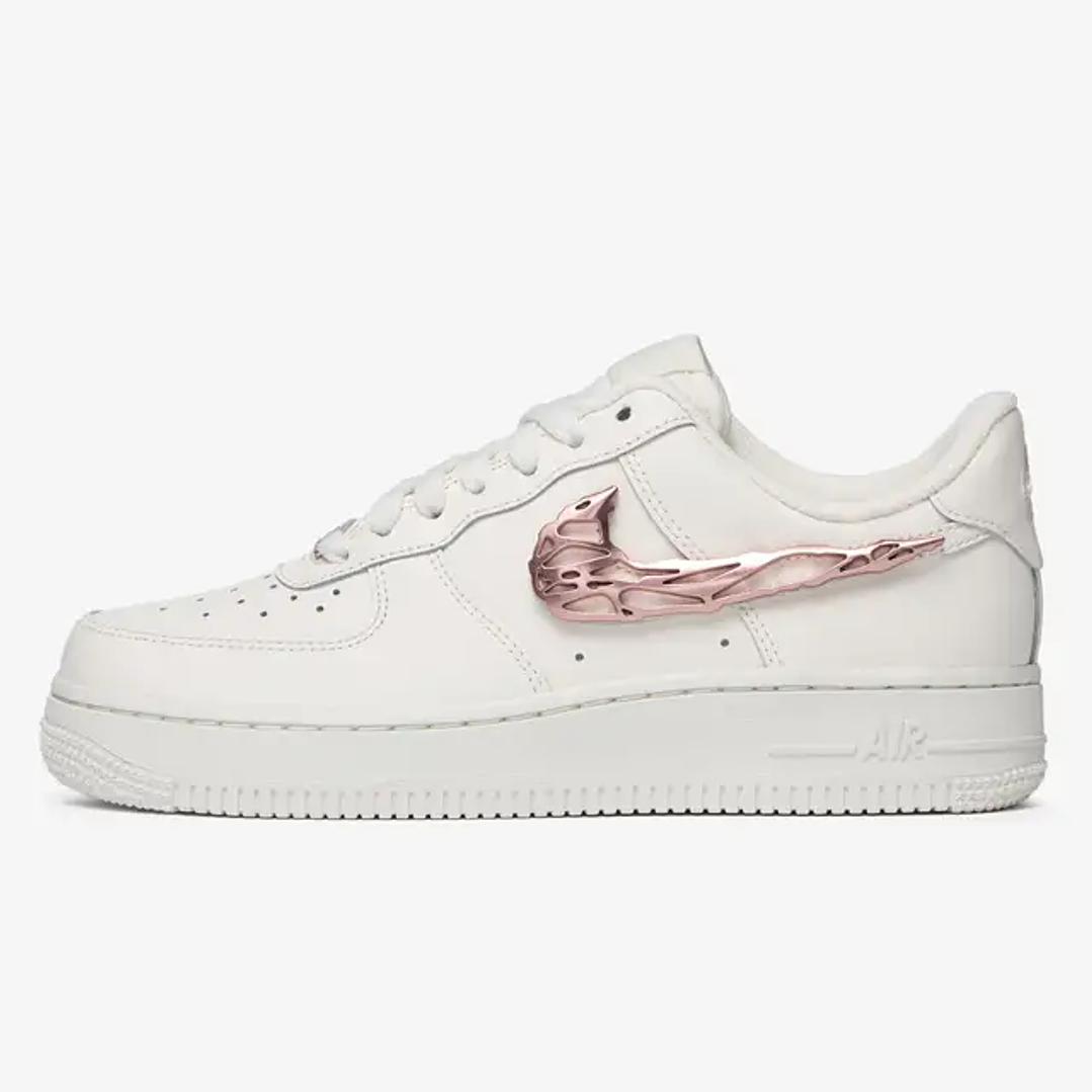 Nike Air Force 1 Low Liquid Metal Swoosh Metallic Rose Gold (Women's) 1