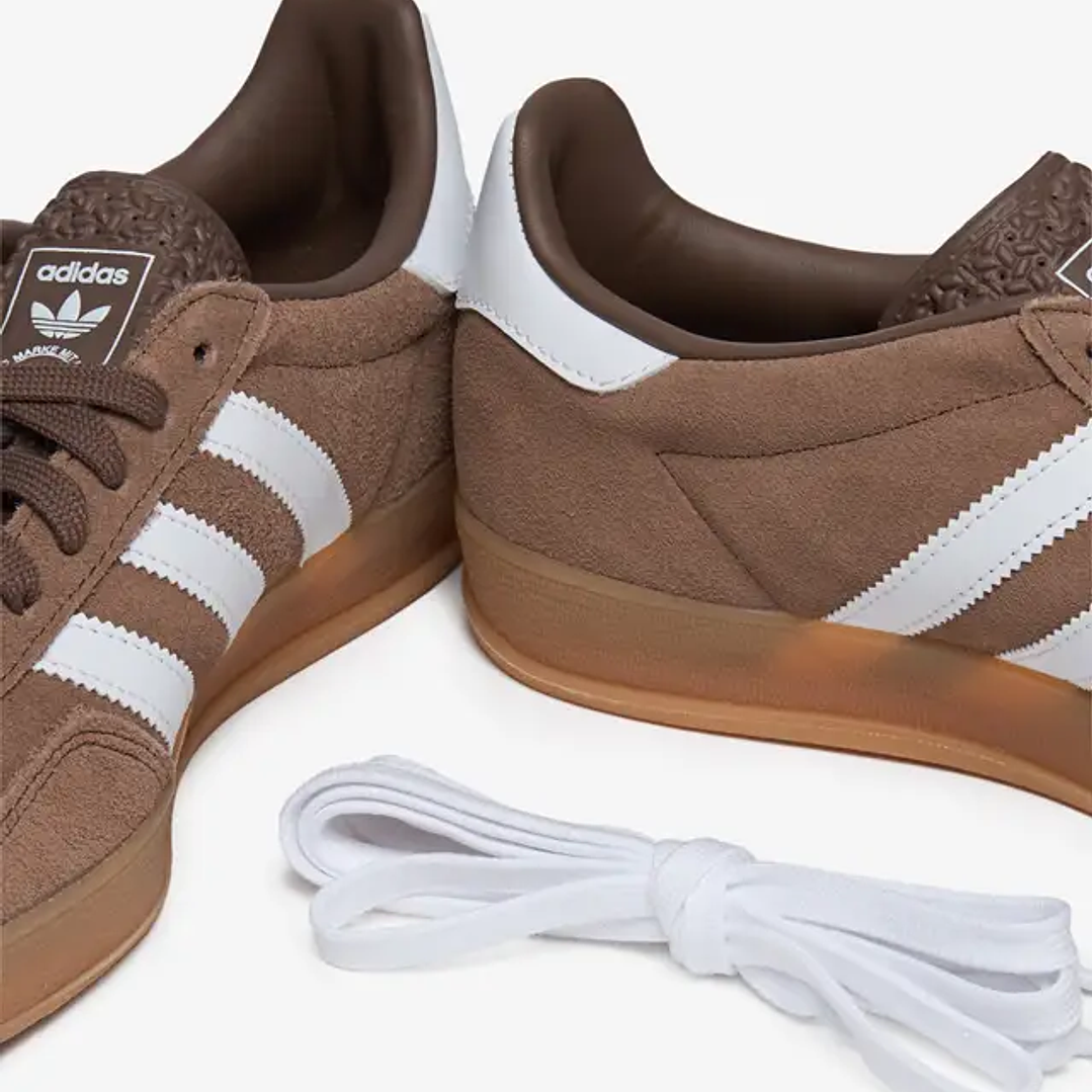 adidas Gazelle Indoor Earth Strata White Gold Metallic 3