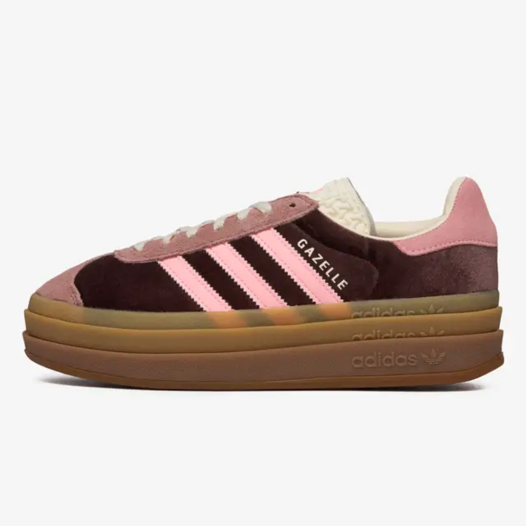 adidas Gazelle Bold Shadow Brown Warm Clay Glow Pink (Women's) 1