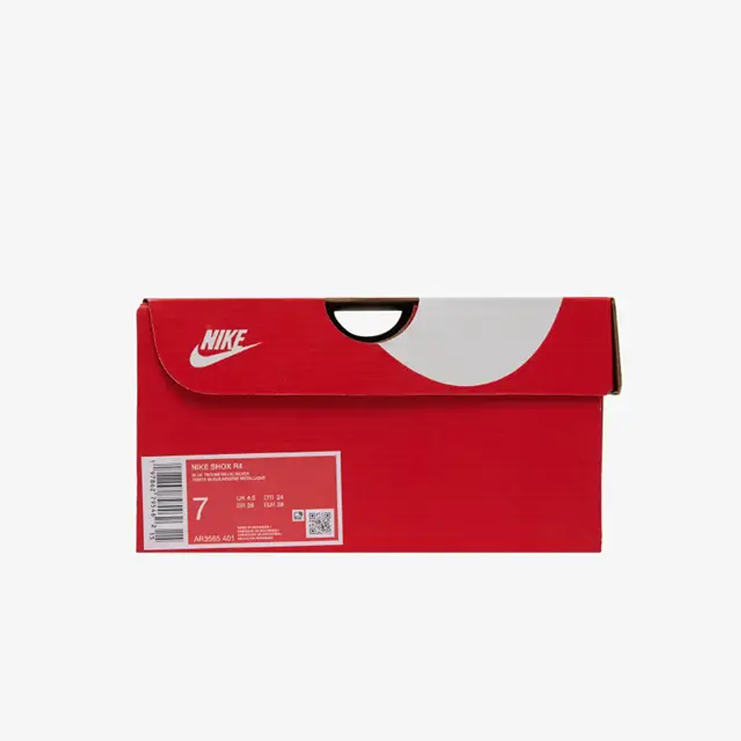 Nike Shox R4 Blue Tint Total Orange Black Metallic Silver (Women's) 6