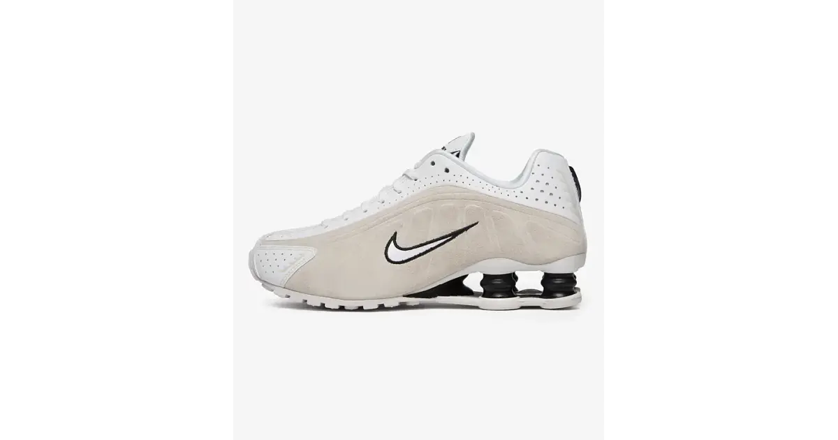 Nike Shox R4 White Black Suede (Women's)