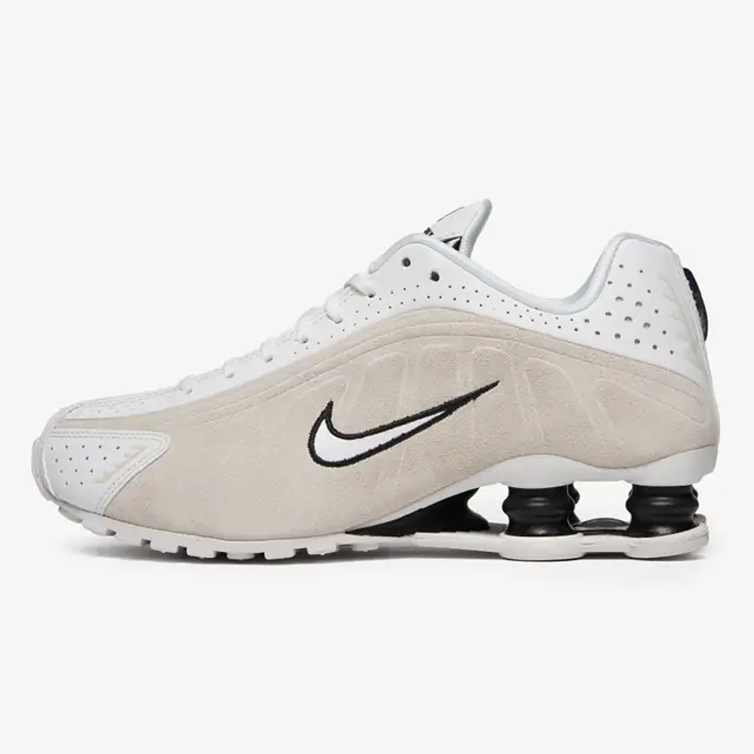 Nike Shox R4 White Black Suede (Women's) 1
