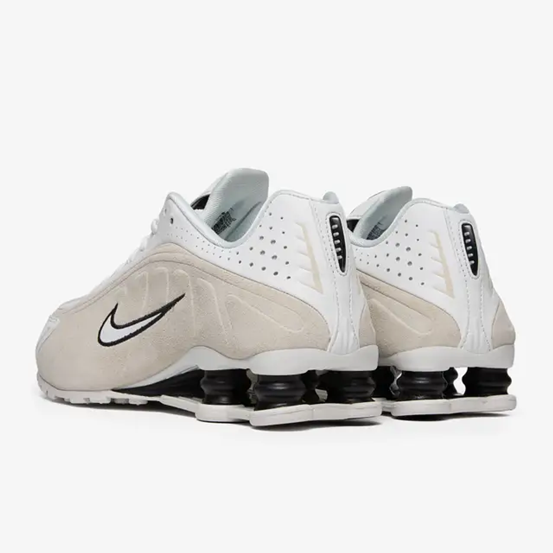 Nike Shox R4 White Black Suede (Women's) 4