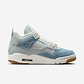 Jordan 4 Retro TEX Denim Worn Blue (Women's) - Thumbnail 3