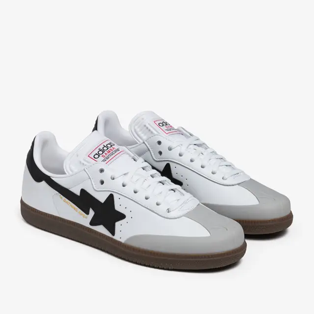 adidas Samba Bape White Black Gum 2