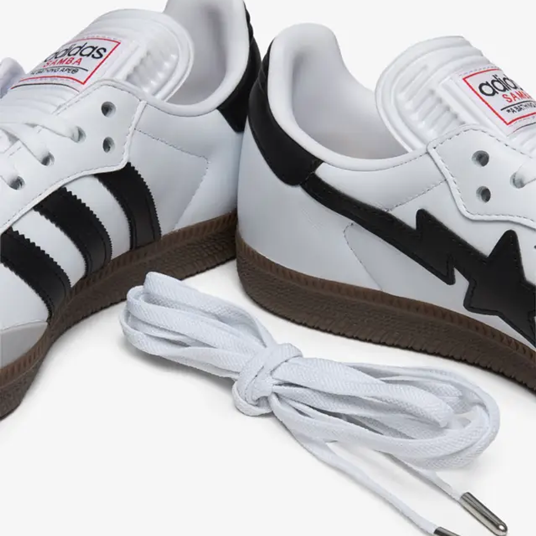 adidas Samba Bape White Black Gum 4