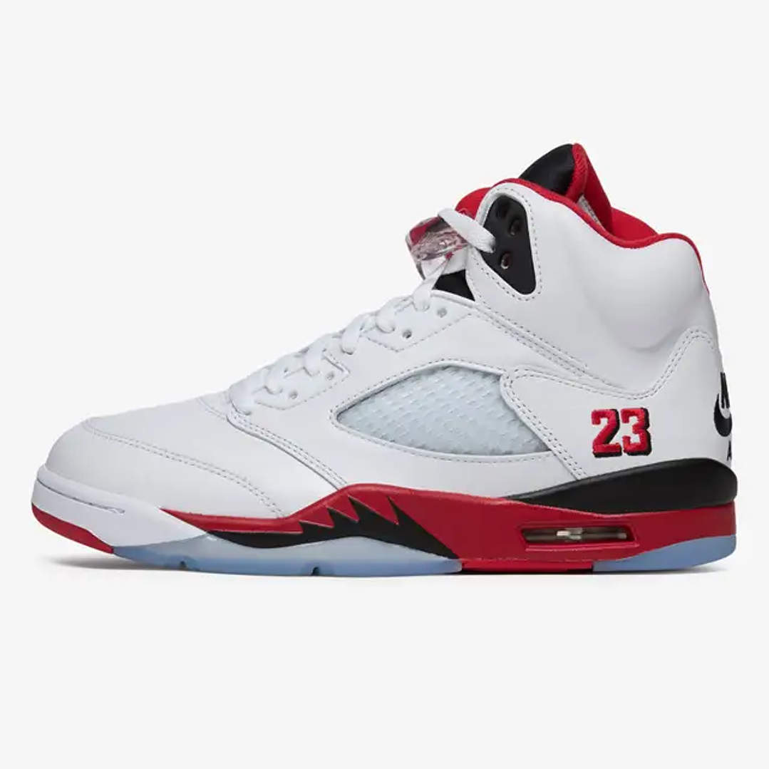 Jordan 5 Retro Fire Red Black Tongue 1