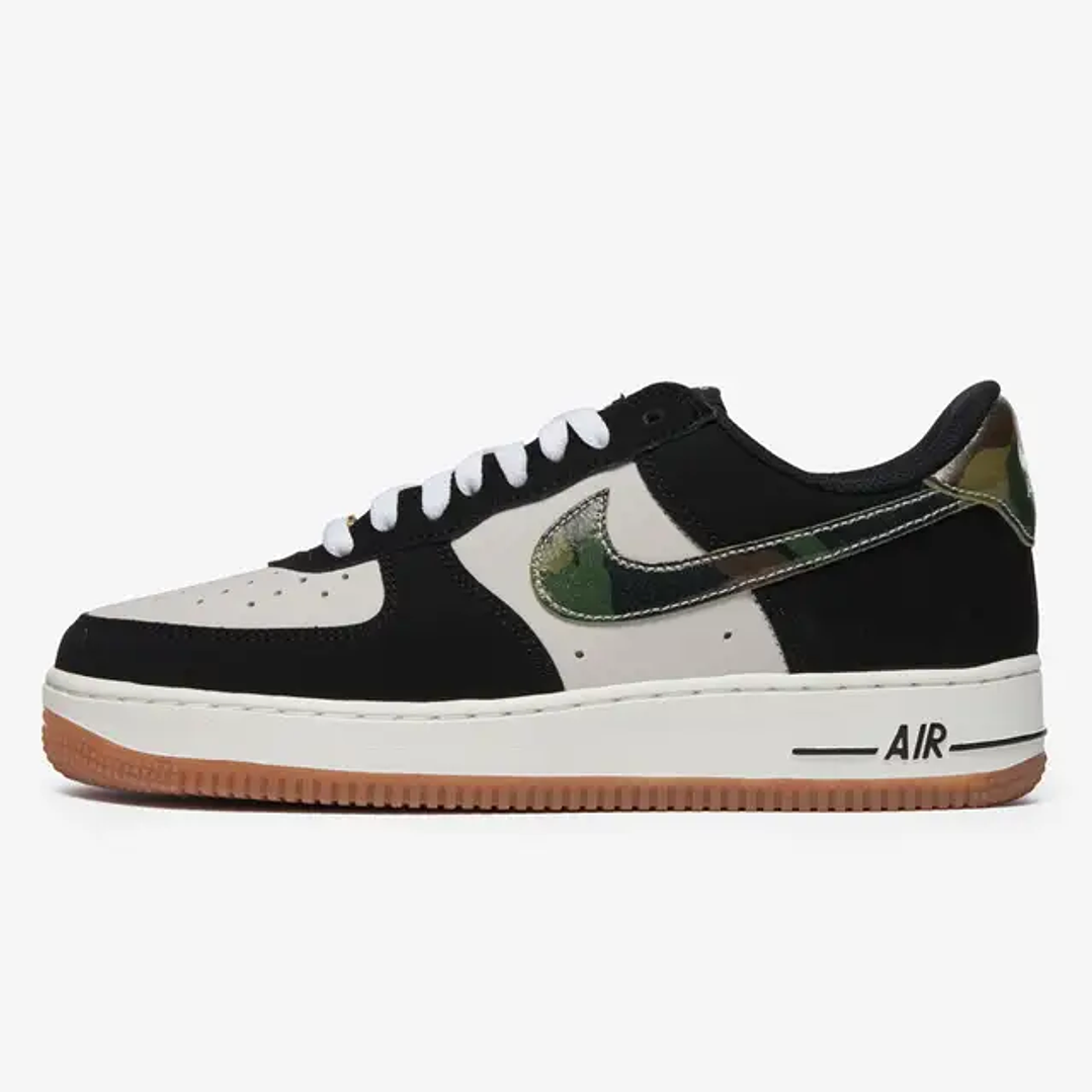 Nike Air Force 1 Low '07 LV8 Black Patent Camo Swoosh 1