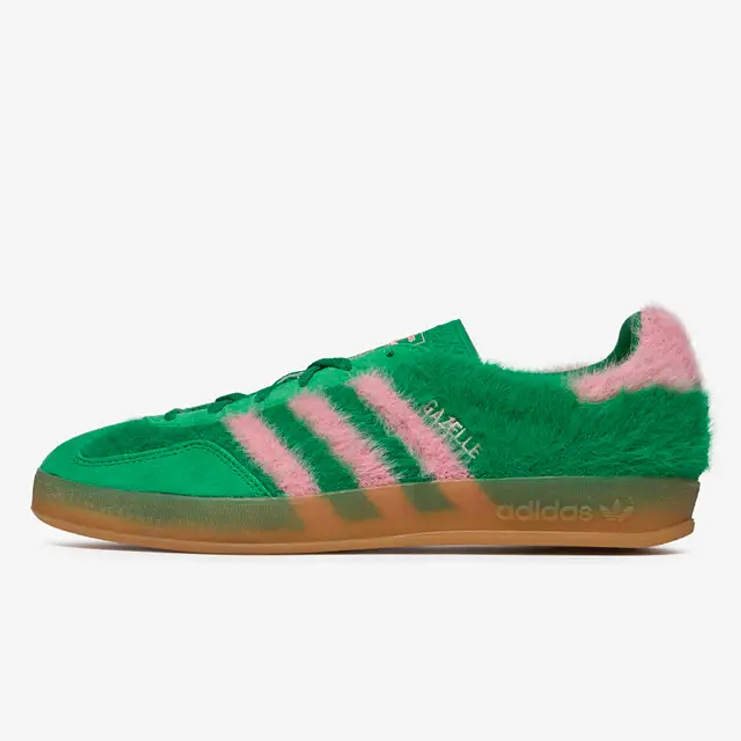 adidas Gazelle Indoor Green Glow Pink (Women's) 1