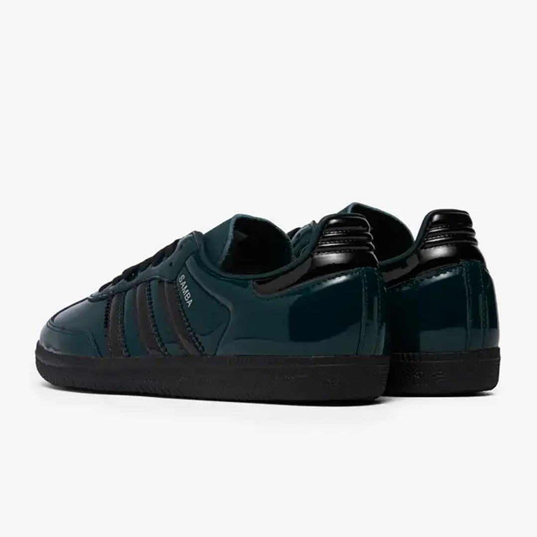 adidas Samba OG Aurora Ivy Black Patent (Women's) 2