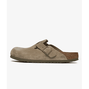Birkenstock Boston Suede Faded Khaki