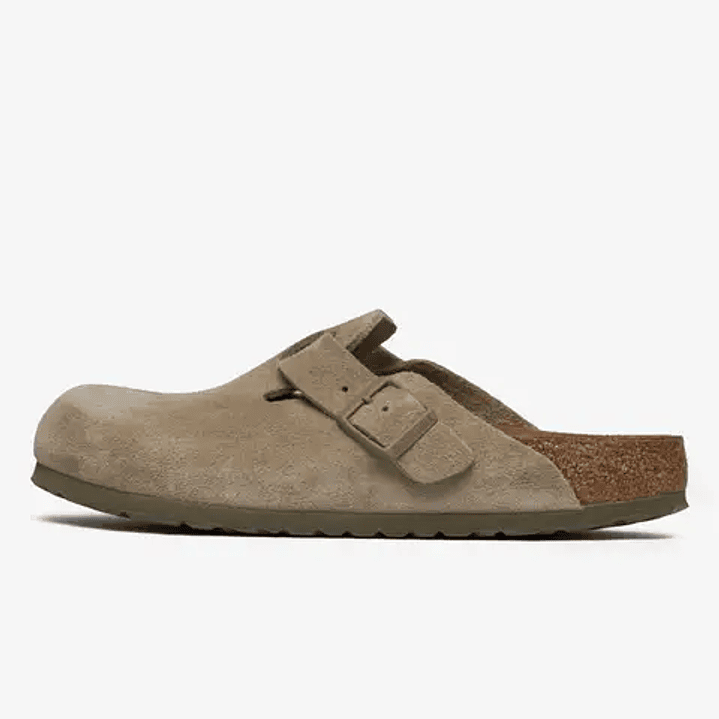 Birkenstock Boston Suede Faded Khaki 1