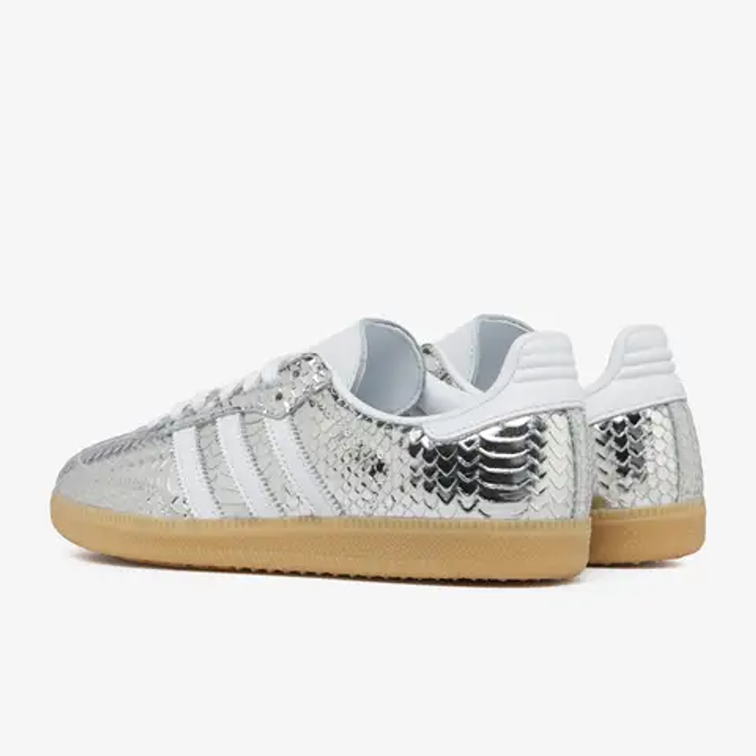 adidas Samba Patent Snakeskin Silver Metallic (Women's) 4