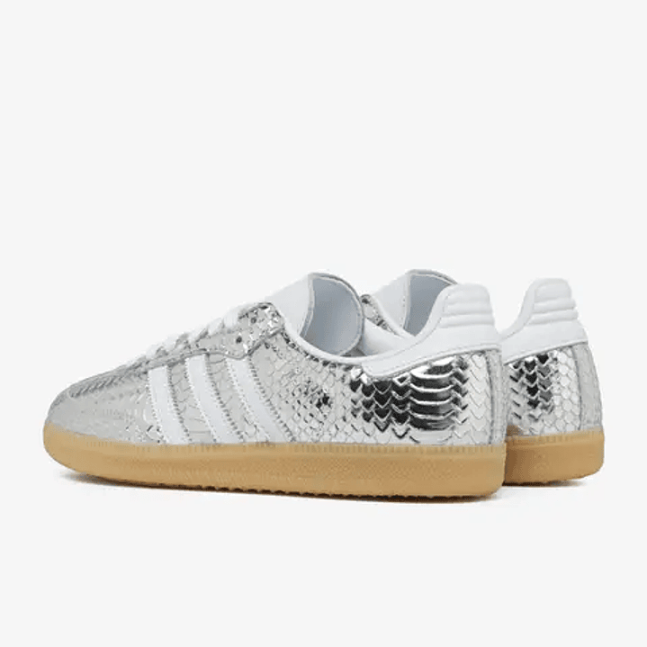 adidas Samba Patent Snakeskin Silver Metallic (Women's) 4