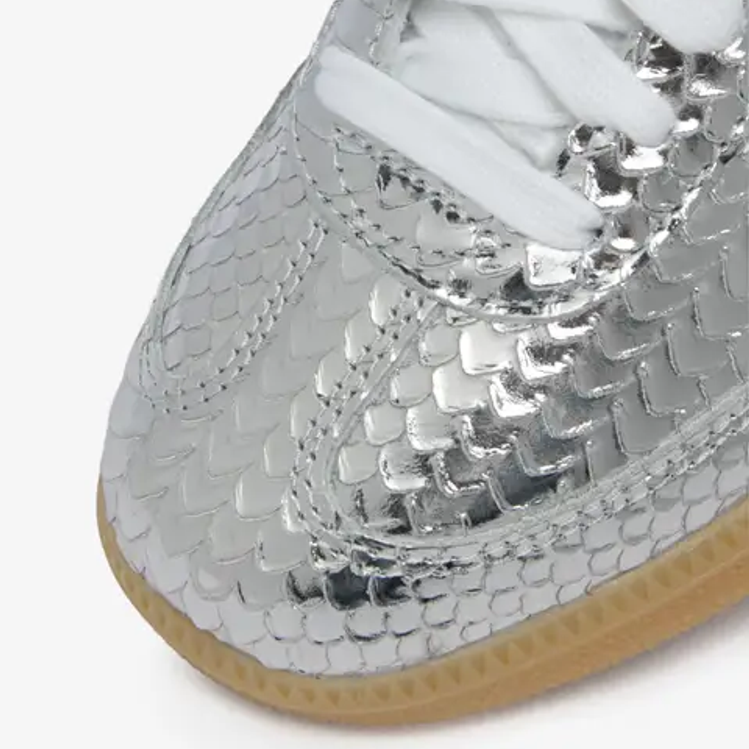 adidas Samba Patent Snakeskin Silver Metallic (Women's) 5