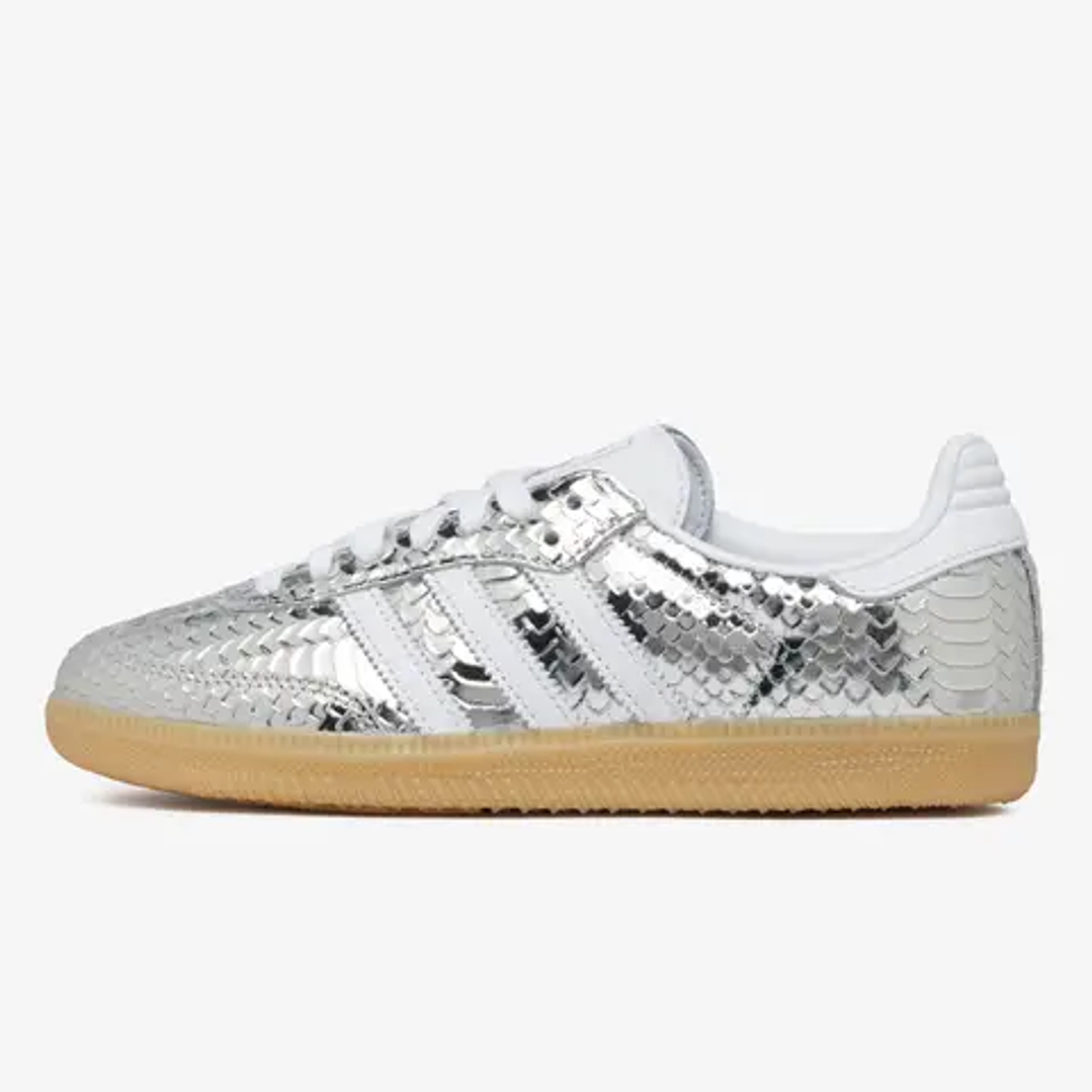 adidas Samba Patent Snakeskin Silver Metallic (Women's) 1
