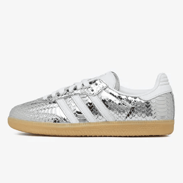 adidas Samba Patent Snakeskin Silver Metallic (Women's) 1