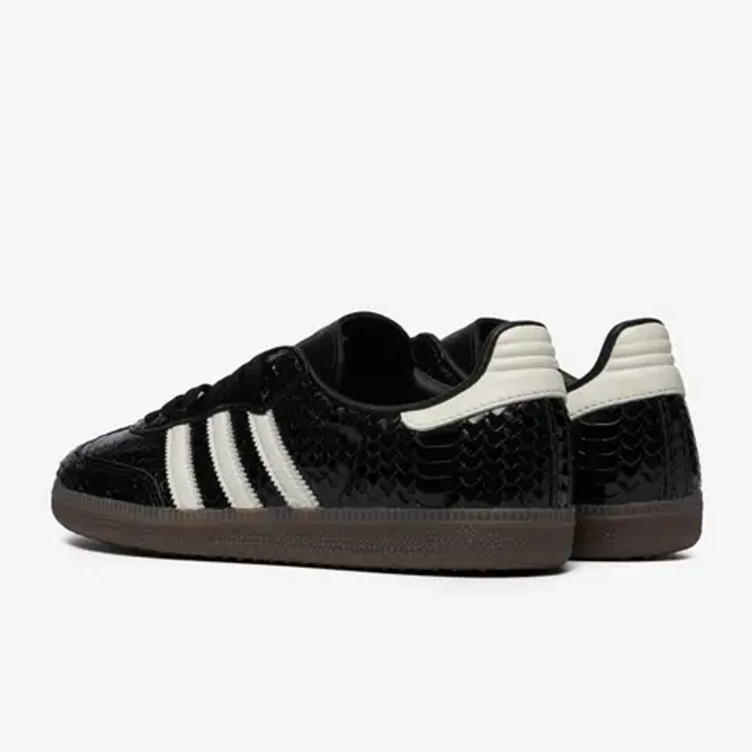 adidas Samba Patent Snakeskin Black Off White (Women's) 2