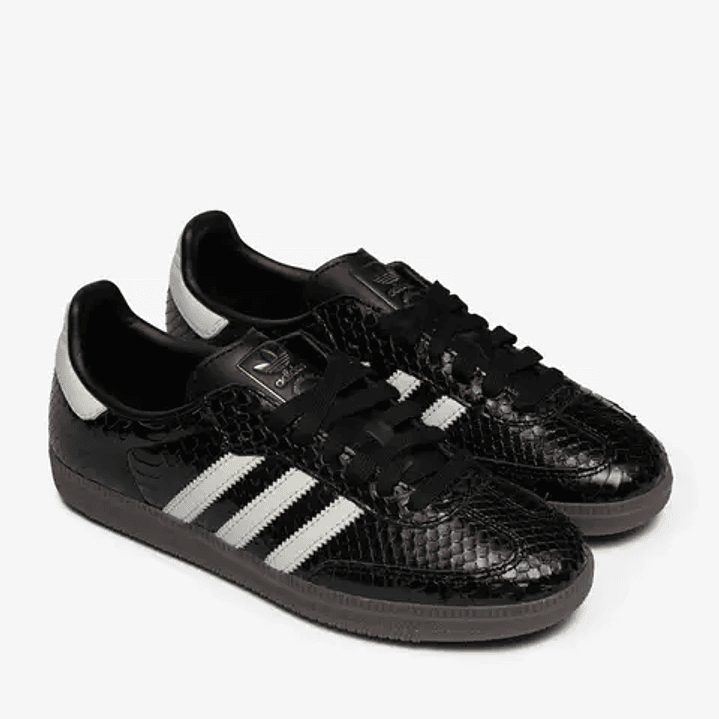 adidas Samba Patent Snakeskin Black Off White (Women's) 4