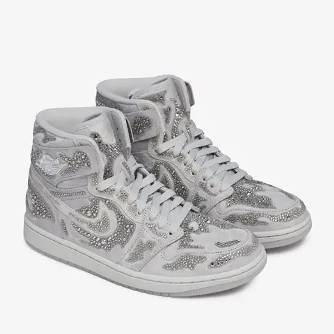 Jordan 1 Retro High OG Swarovski Vast Grey (Women's) 4