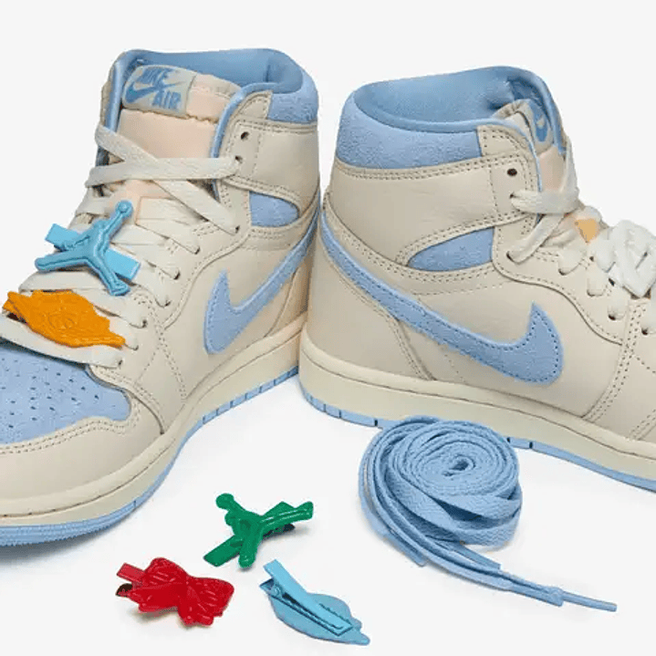 Jordan 1 Retro High OG Pale Ivory Psychic Blue (Women's) 5