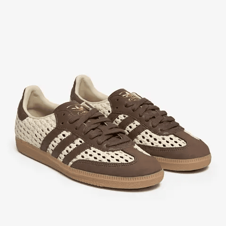 adidas Samba OG Basketweave Cream White Earth Strata (Women's) 4