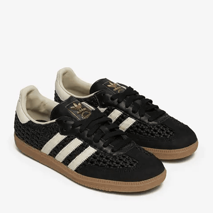 adidas Samba OG Basketweave Black Cream White (Women's) 3