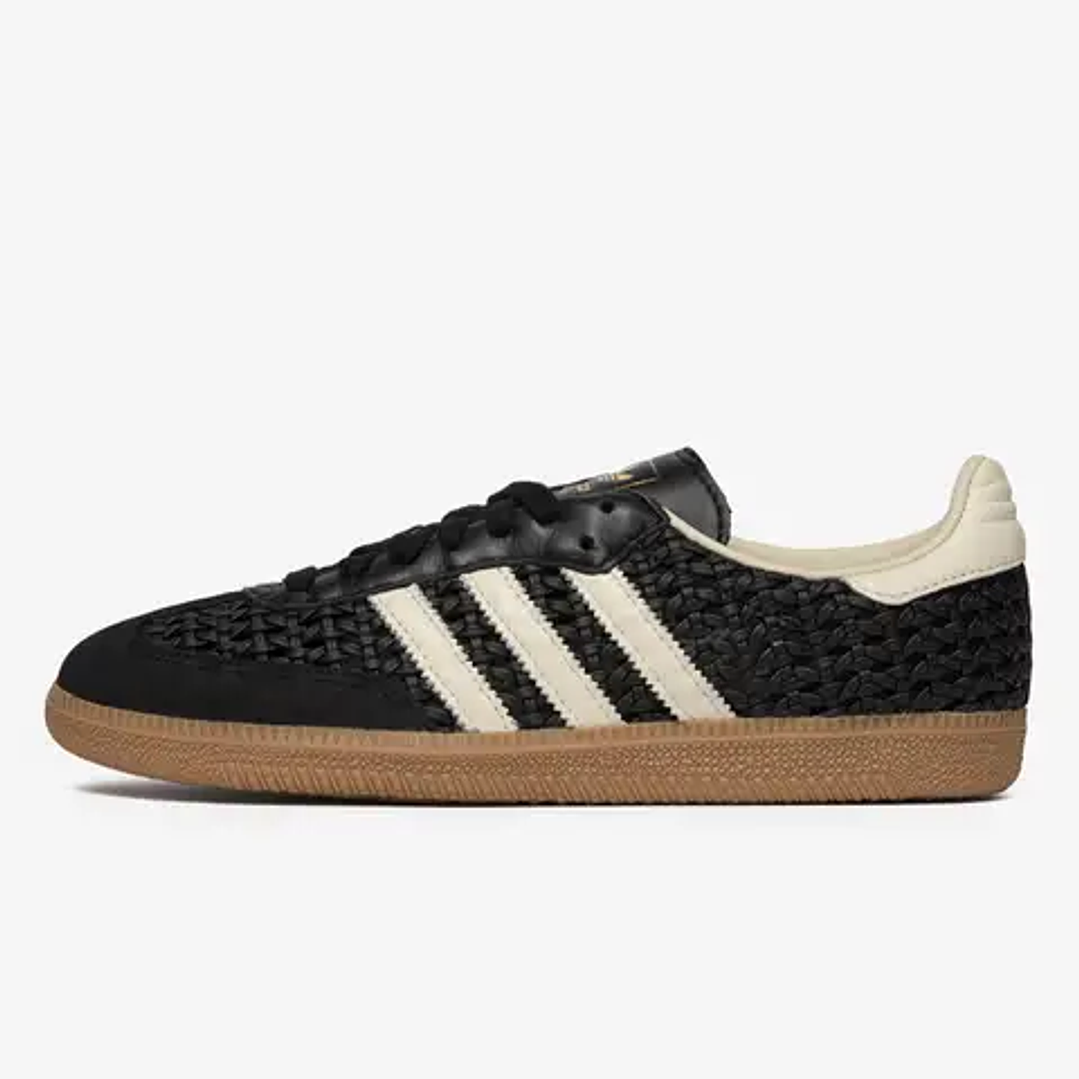 adidas Samba OG Basketweave Black Cream White (Women's) 1