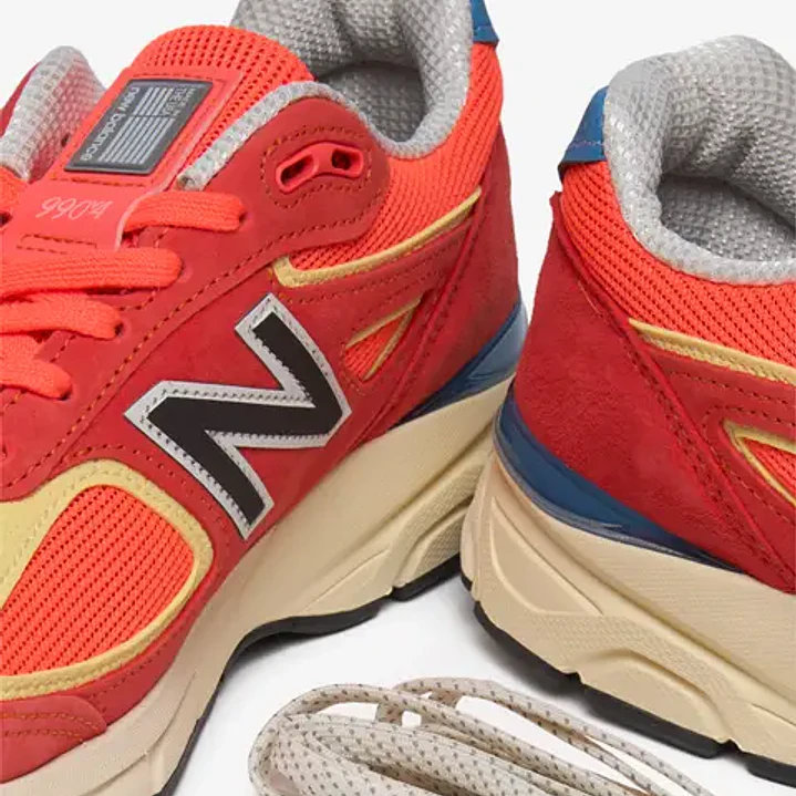 New Balance 990v4 MiUSA Urgent Red Maize 4