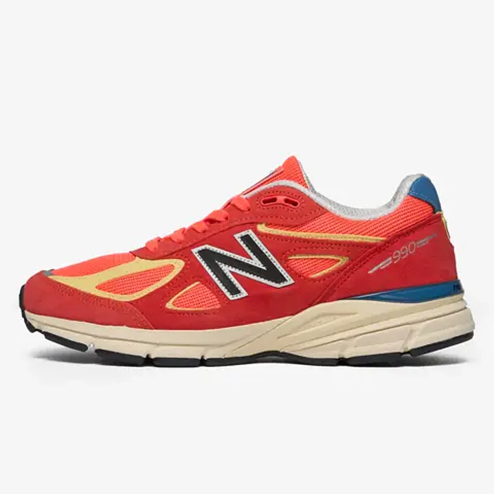 New Balance 990v4 MiUSA Urgent Red Maize 1