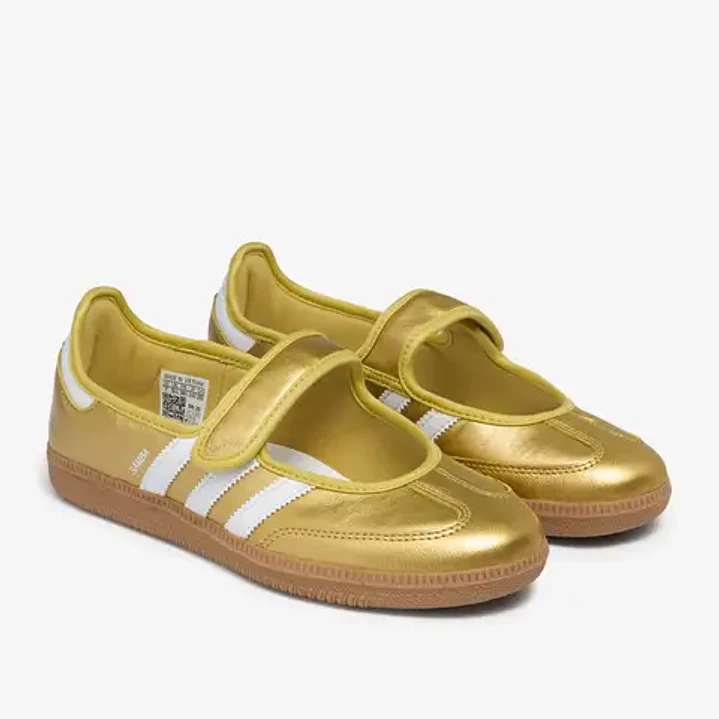 adidas Samba Jane Gold Metallic White (Women's) 5