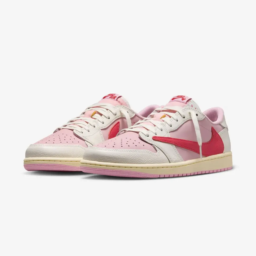 Jordan 1 Retro Low OG SP Travis Scott Sail Tropical Pink 2
