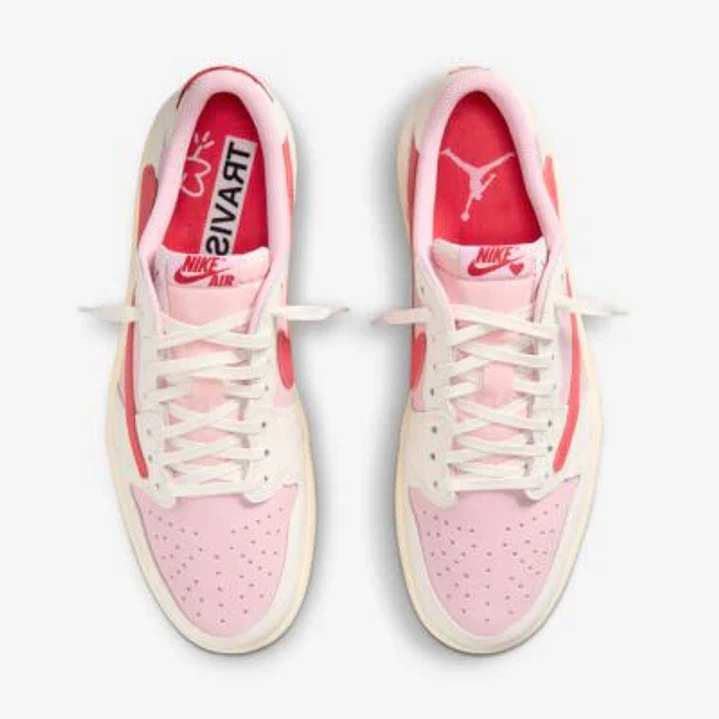 Jordan 1 Retro Low OG SP Travis Scott Sail Tropical Pink 4