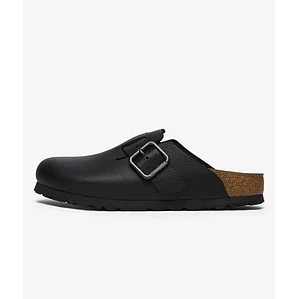 Birkenstock Boston Wire Buckle Leather Vintage Wood Black